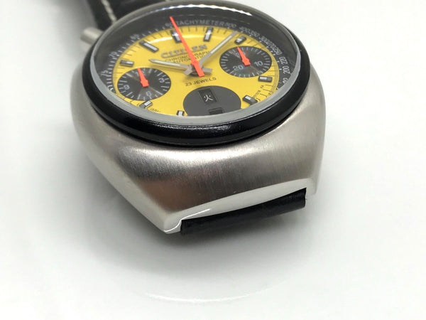 Glass Crystal W/ Black Al Bezel Citizen 8110 Cal. 67-9011 Bullhead 4-901177