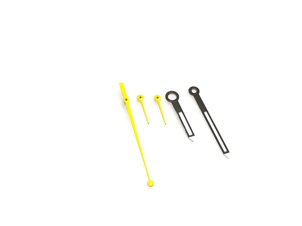 Hands set for Seiko 6138-0030 6138-0031 Kakume W/ lum Second sub Min Hour Yellow