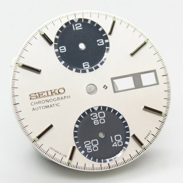 Only White Dial ,No Black Tachymeter Inner Dial Ring, For Seiko Panda 6138-8020