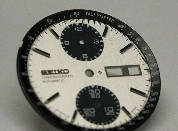 Tachymeter Inner Dial Ring Black Ring For Seiko Panda 6138-8020 8021