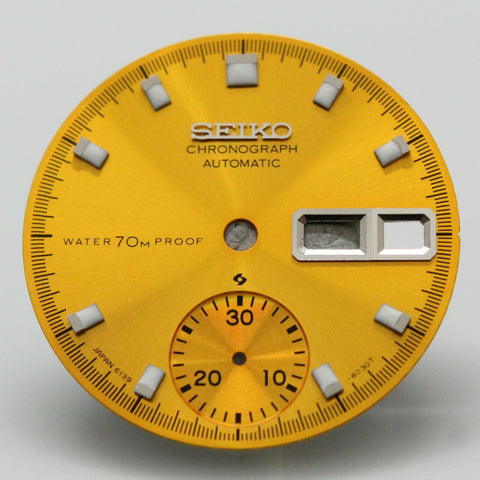 Yellow Proof Dial Vintage SEIKO Chronograph 6139-6005 6139-6007 6139-6009 Pogue