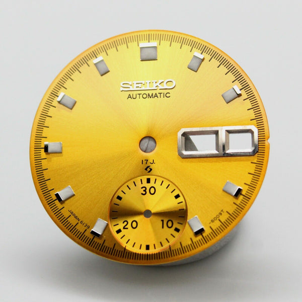 17J Yellow Dial Vintage Seiko Pogue Chronograph 6139-6001 6139-6007 6139-6009