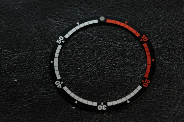 Bezel Insert  for Seiko 5 Rally  Sport Silver Red with Lum  6119-6050 6119-6053