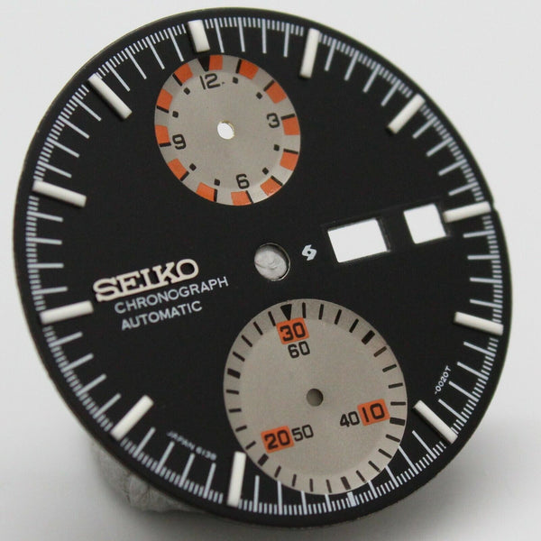 Black Dial For Vintage SEIKO Chronograph UFO 6138-0017 6138-0019 6138-0012 0011