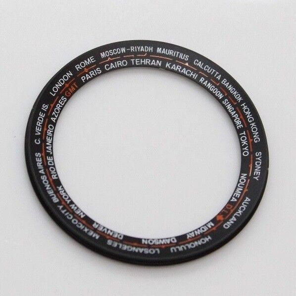 Black Inner Chapter Ring Seiko World Time GMT 6117-6400 , 6117-6409  Navigator