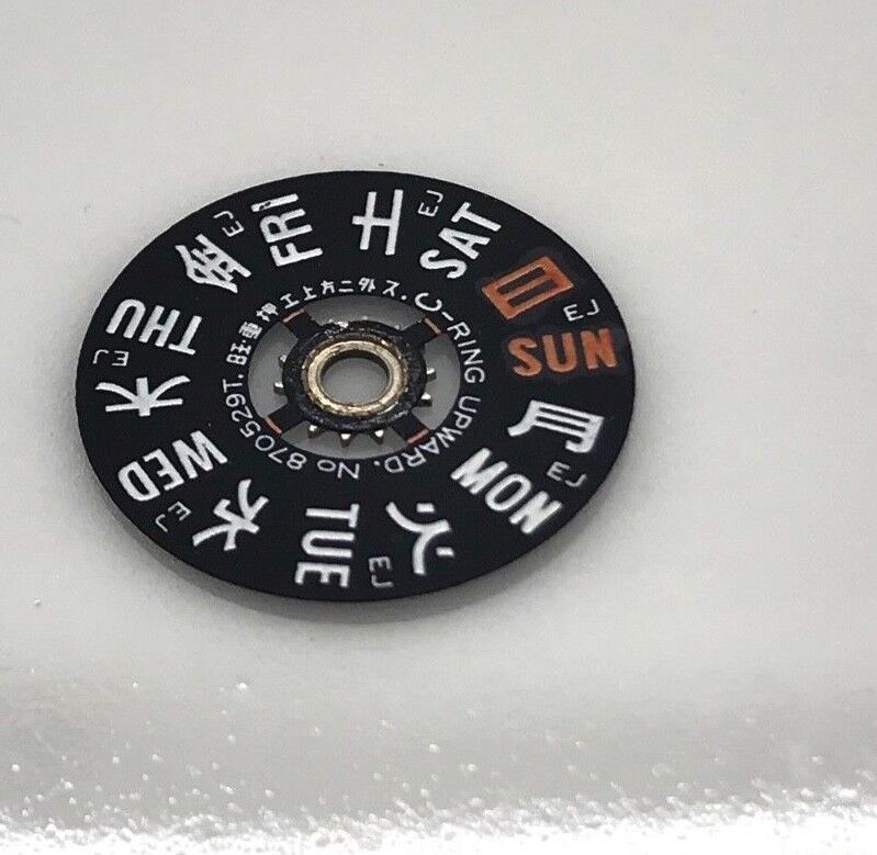 Seiko 6139 & 6138 Chrono week Calendar Wheel Disk 6002 Japan