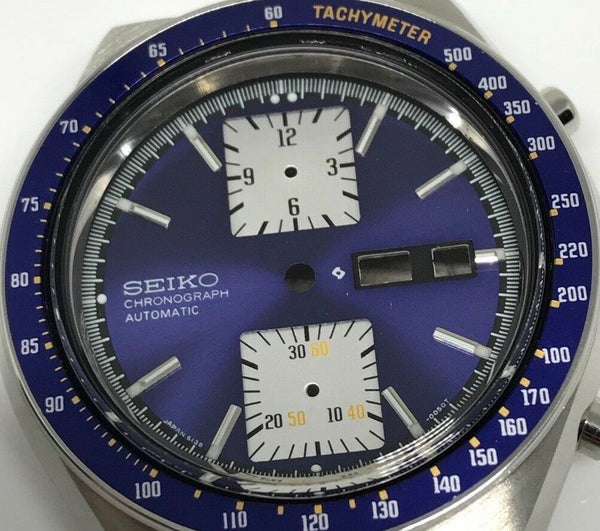 Bezel w/ Insert Seiko 6138-0030 6138-0031 Kakume chron Blue Tachymeter 6138