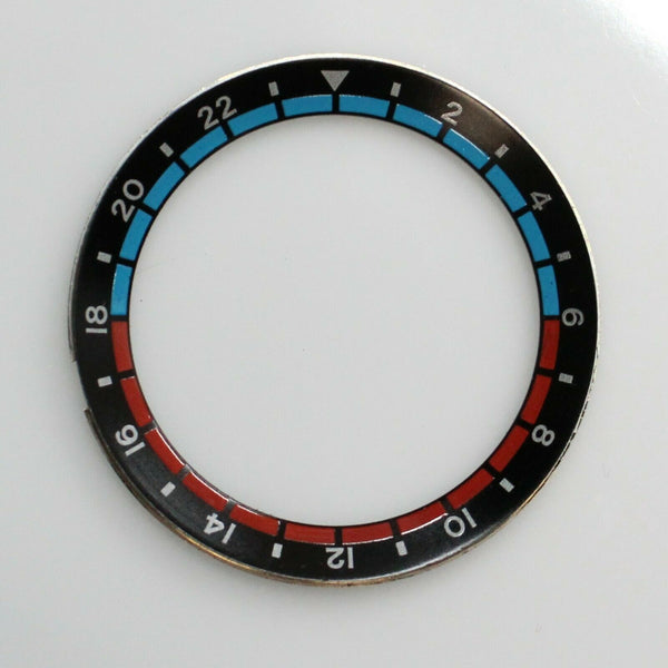 Black Blue Red Inner Chapter Bezel Ring Seiko Navigator GMT 6117-6410 World Time