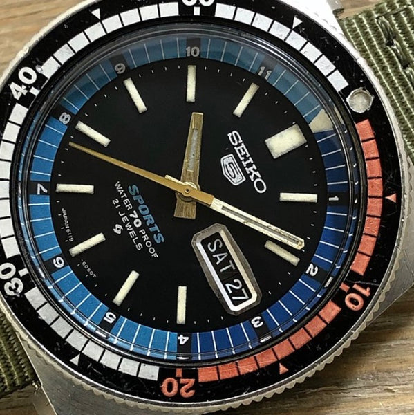 For Proof Dial Inner Bezel for Seiko 5 Rally  Sport Light Blue and Blue Indicator 6119-6050 6119-6053