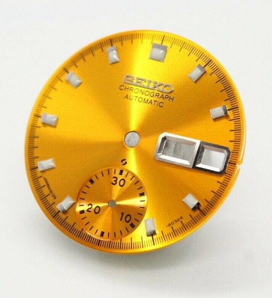 SEIKO dial 6139-6002 6005 6000 yellow gold proof 70m resist blue silver pogue