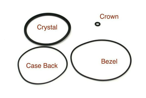 Gaskets Set For Seiko 6309-7040 , 6309-7049 Glass , Bezel , Case Back Crown Seal