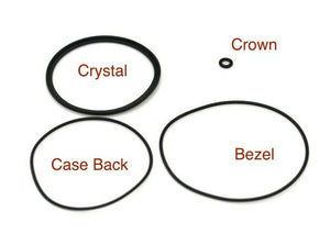 Gaskets Set For Seiko 6306-7000 , 6306-7001 Glass , Bezel , Case Back Crown Seal