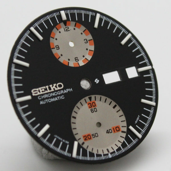 Black Dial For Vintage SEIKO Chronograph UFO 6138-0017 6138-0019 6138-0012 0011