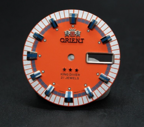Replacement Automatic Orange Dial For Orient King Diver KD 21 Jewels