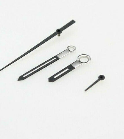 New Hand Set For SEIKO  6139-6040 & 6139-6041 Black Second Sub Chrome Hand w Lum