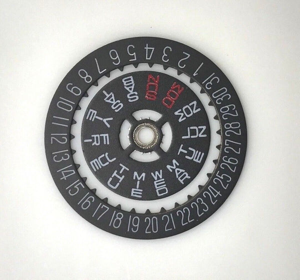 NEW SEIKO DAY - DATE WHEELS AT 6  FOR 6138-0040 6138-0049 BULLHEAD 6138 Movement