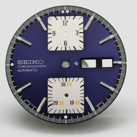 SEIKO Blue Dial for  6138 6138-0030 6138-0031 Kakume Chronograph Watch