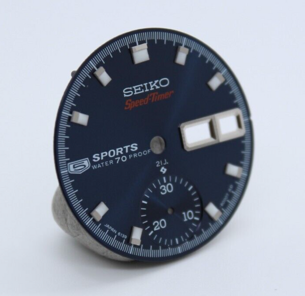 Blue Dial for Vintage Seiko 5 Sport Pogue chronograph watch 6139-6000 Speedtimer
