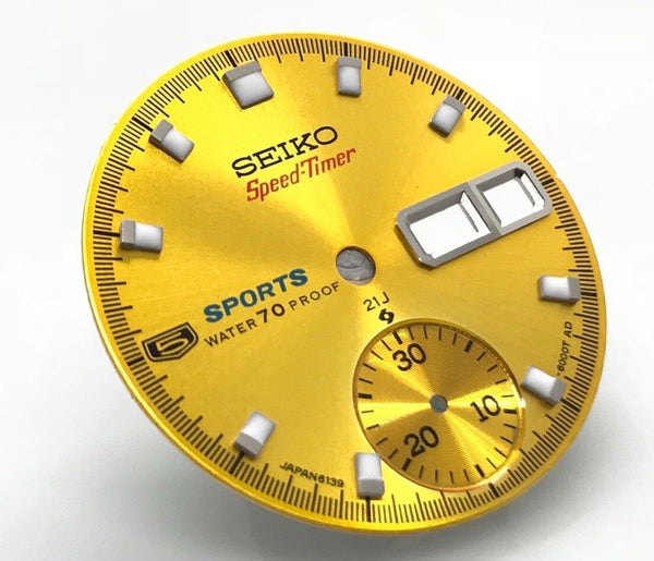 Dial for Seiko 5 Sport Pogue chron 6139-6001 6139-6002 6139-6005 Speedtimer
