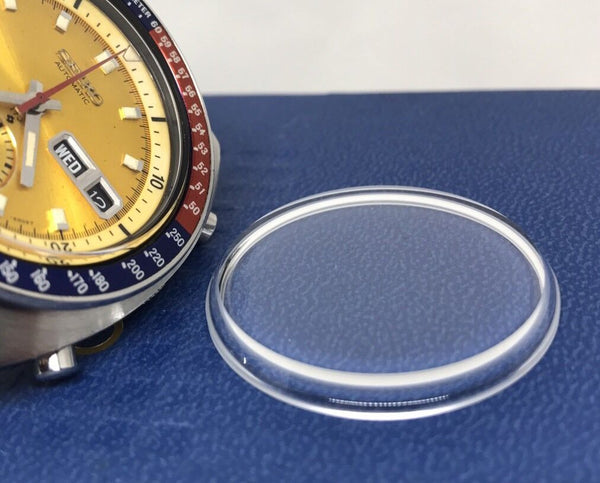 New Glass Mineral Crystal for Seiko 6139-6002  6139-6005 Yellow Pepsi Pogue