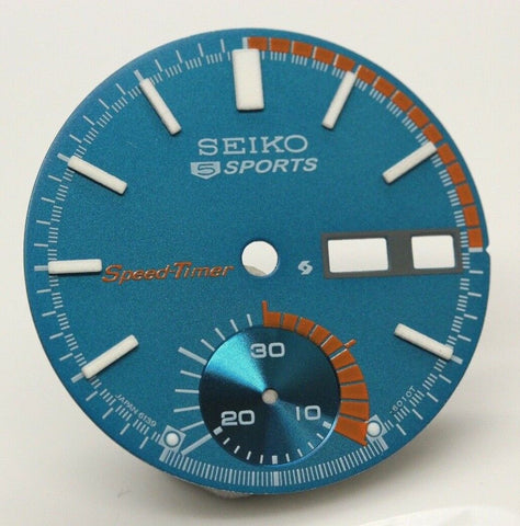 Dial Seiko 5 Sport Pogue 6139-6001 6139-6002 6139-6005 6007 6009 Speedtimer Blue