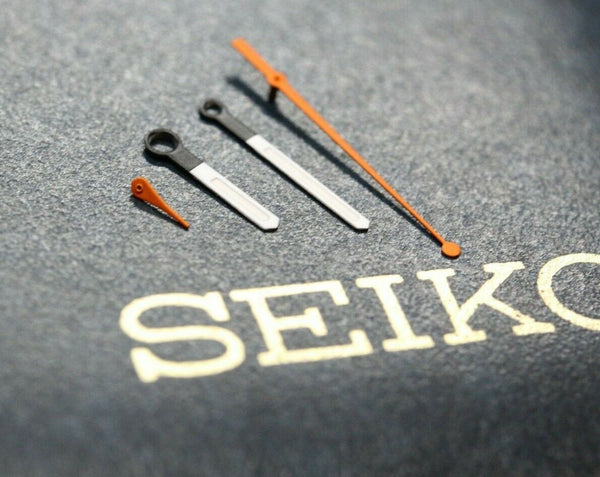 New Hands For SEIKO 6139-7000 , 6139 -7001 , 6139-7002 lume Orange Hand set