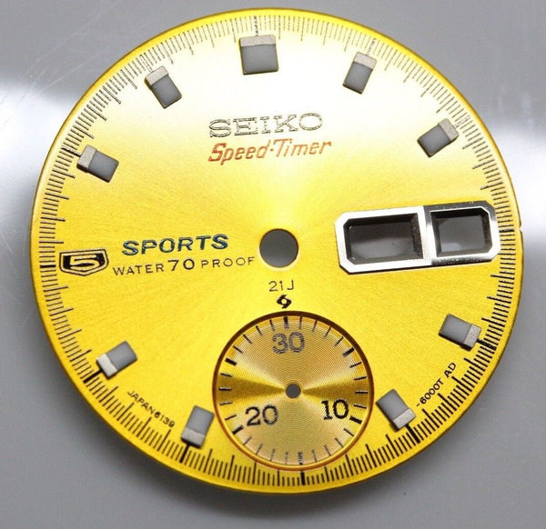 Dial for Seiko 5 Sport Pogue chron 6139-6001 6139-6002 6139-6005 Speedtimer