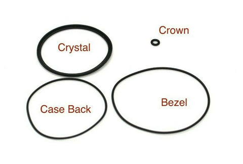 Gasket Set For Seiko 6306-7000 , 6306-7001 Glass , Bezel , Case Back Crown Seal