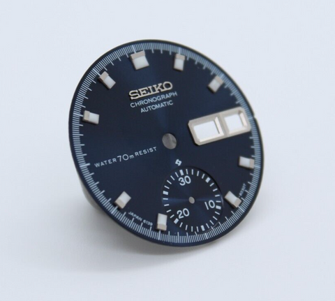 Blue Resist Dial for Vintage Seiko Chrono 6139-6002 6139-6005 6139-6009 Pogue