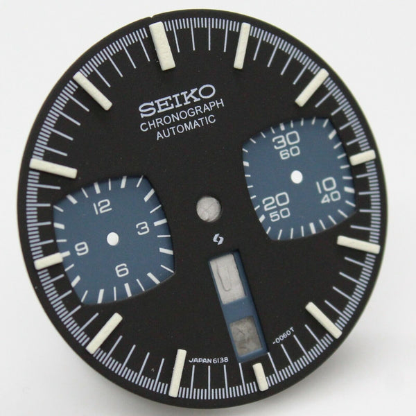 Replacement Dial for Vintage Seiko Bullhead 6138-0040 6138-0049 Black Blue Dial