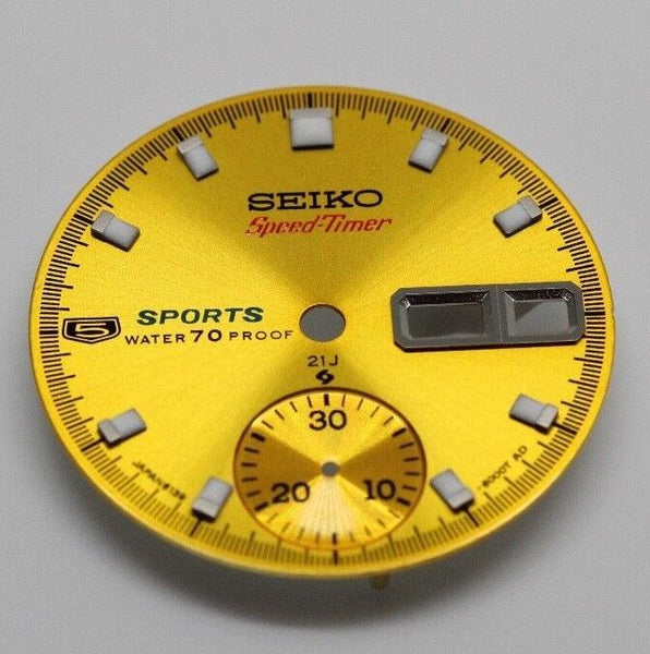 Dial for Seiko 5 Sport Pogue chron 6139-6005 6139-6007 6139-6009 Speedtimer