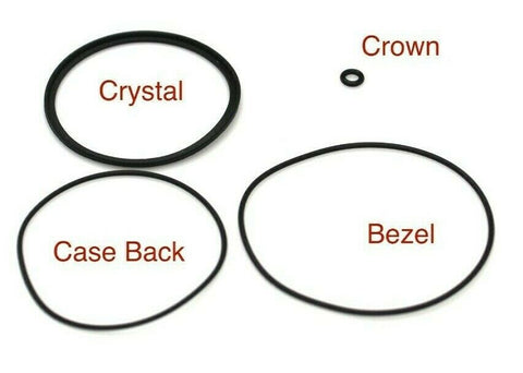 Gasket Set For Seiko 6309-7040 , 6309-7049 Glass , Bezel , Case Back Crown Seal
