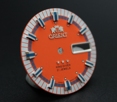 Replacement Automatic Orange Dial For Orient King Diver KD 21 Jewels