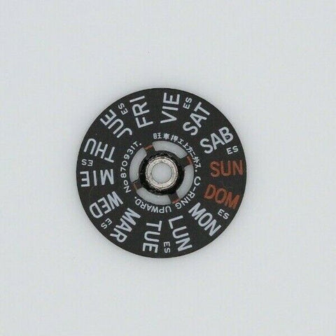 Seiko 6139 & 6138 Chrono week Calendar Wheel Disk 6002 English and Spanish @ 3