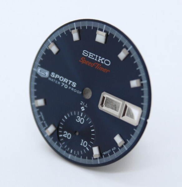 Blue Dial for Vintage Seiko 5 Sport Pogue chronograph watch 6139-6000 Speedtimer