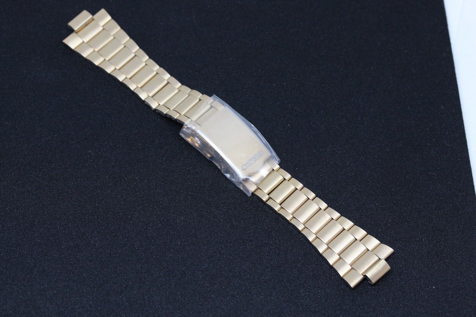 NOS Genuine Gold Color / Plated Seiko Bracelet 23 & 9.9 mm Full Size Band Strap