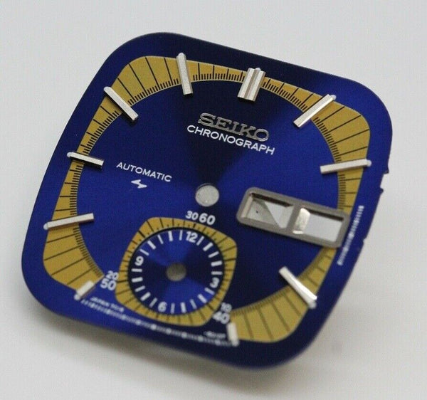 Dial For Seiko Monaco Flyback Chron 7016 7016-5011 Blue & Yellow Part # 5010 T