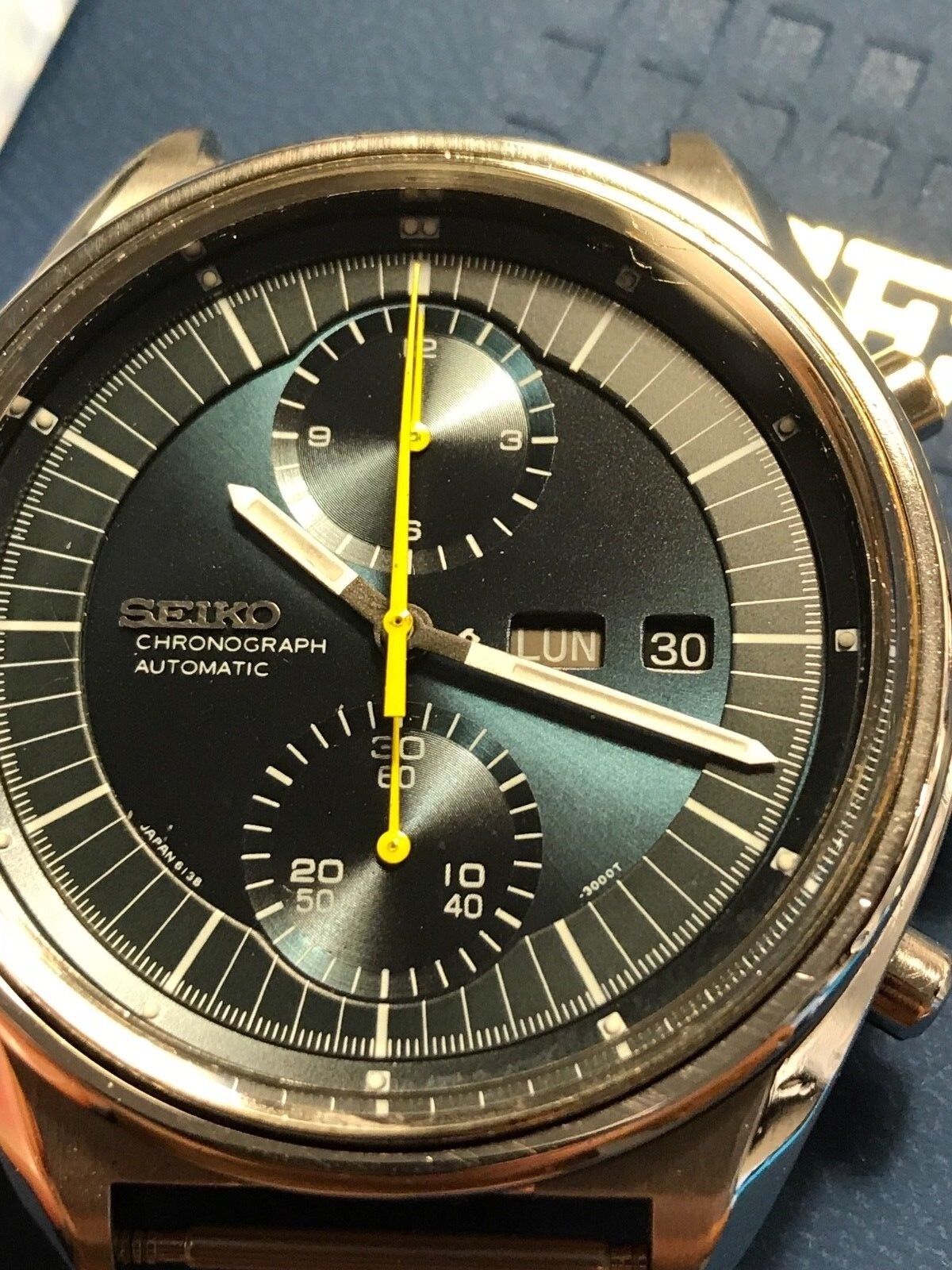 Seiko Jumbo Hands W/ Lume Chrono 6138 3002 6138-3000 6138-3002