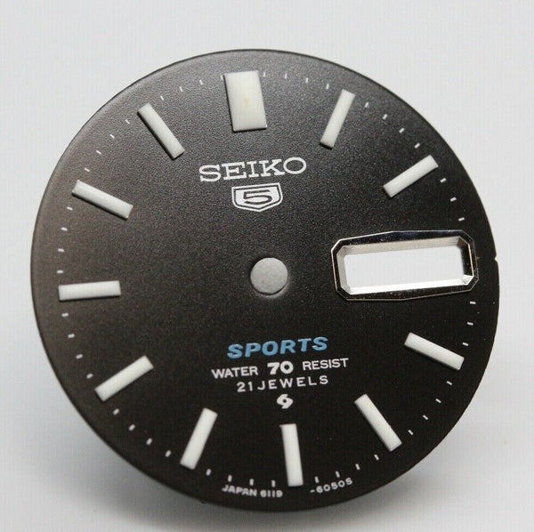 Dial for Seiko 5 Rally Sport Water 70 Resist 21 jewels Black 6119-6050 6119-6053