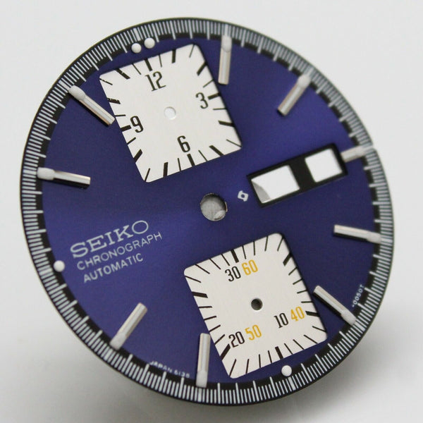 SEIKO Blue Dial for  6138 6138-0030 6138-0031 Kakume Chronograph Watch