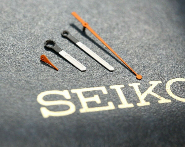 New Hands For SEIKO 6139-6030 6139-6031 6139-6032 lume White and Orange Hand set